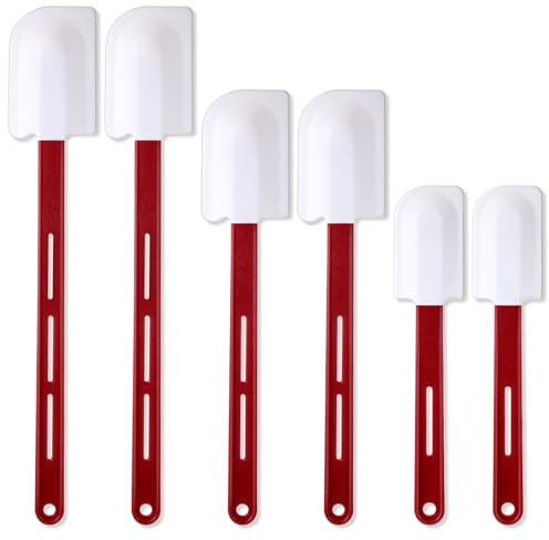 Norme 6 Pcs Commercial Rubber Spatula Heat Resistant, 10, 14, 16.5 Inch