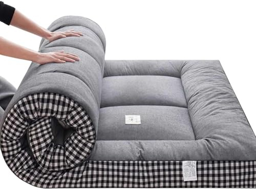 LBWARMB Colchón de futón japonés, colchón Plegable, colchón Enrollable, tapete de Tatami, Almohadilla para Dormir Plegable Gruesa aplicable al Dormitorio/salón/Alfombra de Piso(Gray,120x190cm)