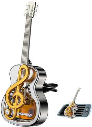 Guitar Air Freshener For Car, Guitar Shaped Aromatherapy Diffuser, Car Air Freshener Vent Clip, Car Air Conditioner Ornaments Decorations Clip