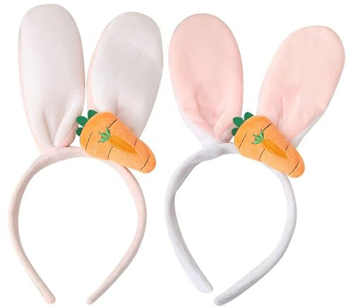 EHDWXVZM 2 Piezas De Conejos Banda para El Cabello para Bicicletas, Orejas De Conejo, Vestido De Conejo, Orejas De Animales para Niños, Regalos De La Fiesta De Conejos, Trajes De Conejo.