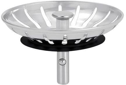 Tapón para fregadero, colador de fregadero de cocina, cesta de drenaje, tapón de desagüe, colador universal de desagüe, acero inoxidable, tapón de lavabo, colador, tapón de desagüe, repuesto para