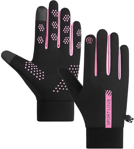 Novastream Netball Gloves Women & Sports Gloves Women, Non-Slip Touchscreen | Waterproof Gloves Women for Hiking, Hiking Gloves Women, Touchscreen, Anti-Slip Palm, Windproof, Stretchy Cuff