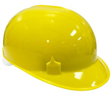 Bump Cap with 4 Point Pin Lock Suspension, HDPE Cap Style, Yellow (Case of 12)