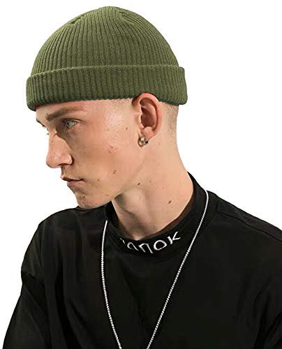 CLAPE Bonnet Court Homme Femme Bonnet de Docker en Tricot Casquette sans Visiere d'hiver Bonnet de Trawler