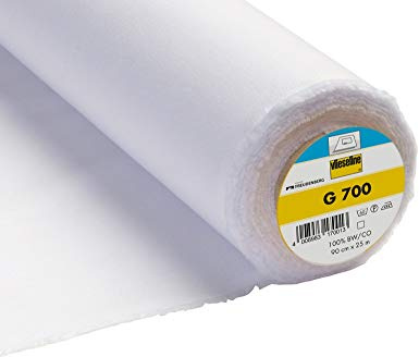 Entoilage Vilene/Vlieseline – Tous les types de rouleau de 1/2 m à 25 m. G700 - 1/2M x 90cm blanc