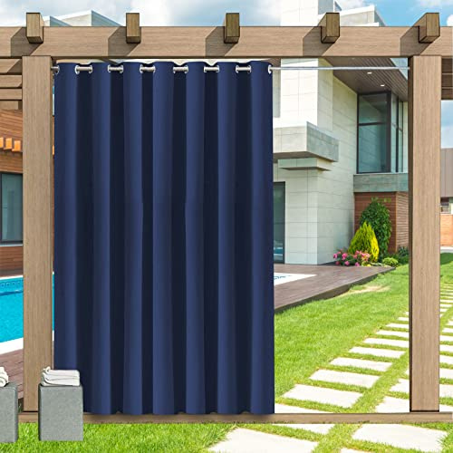 LZXSXZ Rideaux d'extérieur, 1 panneau, occultant, taille personnalisée, 24 couleurs, imperméable, pare-soleil, brise-vue pour balcon, terrasse, pergola, porche