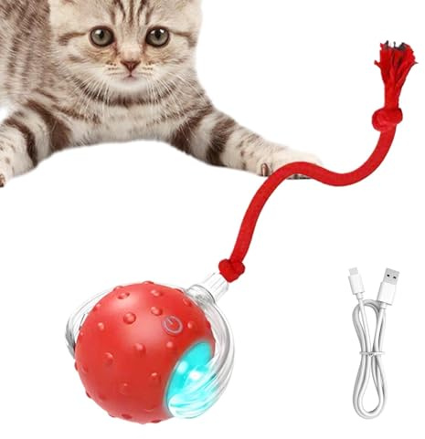Palla Interattiva Per Gatti Rotolante | Palla Rotolante Per Cani E Gatti | Palline Per Gatti Semoventi | Palla Per Cani Con Rotolamento Automatico | Giocattolo Con Palla Rotolante Intelligente