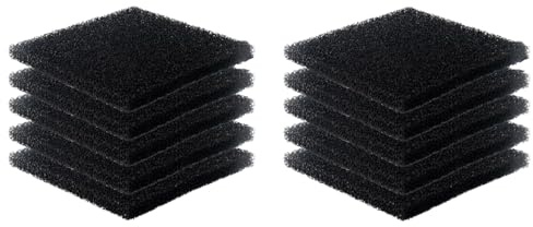 Uadme Lödningsfilter för rökutsugare, 10-pack filter med aktivt kolfilter, ersättningspåfyllningar 13 cm x 13 cm, rökabsorberande filter för filtrering av skadliga gas, lukt