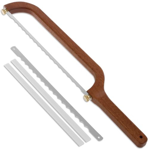 JEJUWE Serrated Bread Knife with Wooden Handle for Slicing Cocked Bread Knife Saw Homemade Sourdough Slicer for Kitchen