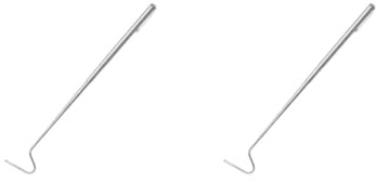 KSJOAIDDE 2 set of Snake Hook Rattle Snake Catcher Portable Telescoping Professional Long Reach white
