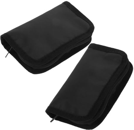 INOOMP 2pcs Hard Storage Case for Diabetes Monitoring Bag Organizer with Pocket for Glucometer Test Strips and Medicine Supplies, Portable Medicine Organizer Travel Kit