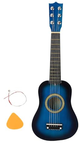 Guitare Acoustique en Bois pour Enfants de 21 Pouces, Mini-Guitare pour Enfants, Instrument de Musique en Bois à 6 Cordes avec plectre, idéale pour Les Tout-Petits et Les