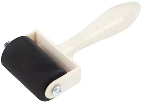 Rullo di inchiostro, rullo per carta da parati con manico in legno, pennello e strumento di stampaggio per stampa, trasferimento di carta, scrapbooking, artigianato fai da te e decorazione artistica