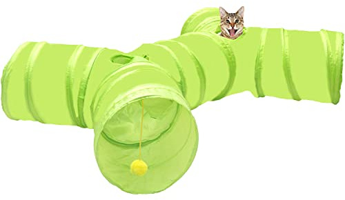 Youngever Cat Tube Toy - 4 Ways Kitty Tunnel for Cats
