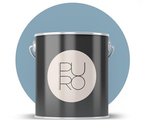 Livingwalls PURO Premium Peinture murale c3006 - Peinture de peintre à très haut pouvoir couvrant - Peinture d'intérieur mate de qualité supérieure en bleu - 2,5 l