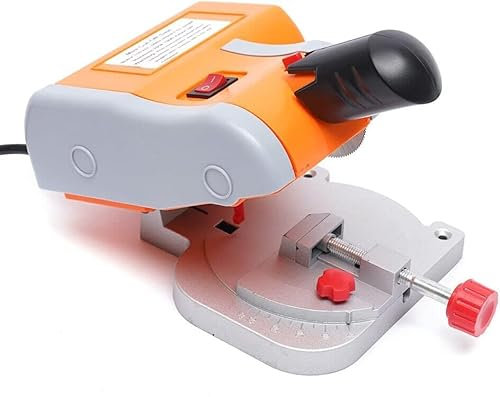 Mini Cut Off Machine 90W Mini Table Saw Chop Bench Saw 0-45° Adjustable for Cutting Brass Steel Wood