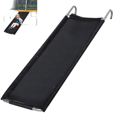 Tobogán de trampolín, Escalera de trampolín para niños para Todo Clima con Accesorios de Superficie Ancha para Juegos en Interiores y Exteriores, tobogán Seguro