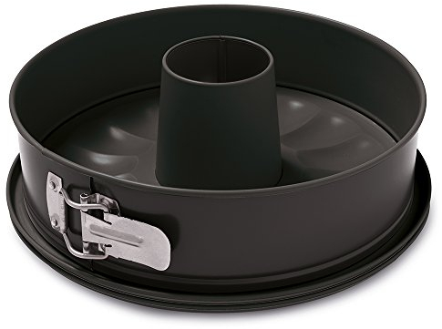Guardini, Tortiera apribile 2 fondi Ø 24 cm, Fondo Salvagoccia, Acciaio con rivestimento antiaderente, Nero, Made in Italy, Linea Gardenia