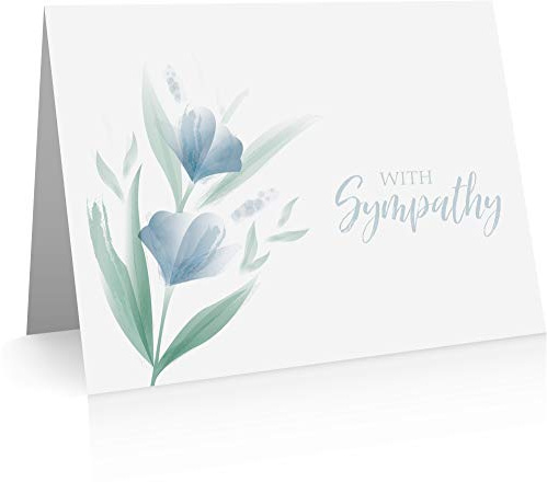 Little Notes by Comptime Sympathy Card (12 Cards and Blank Envelopes) With Sympathy, Condolence Cards