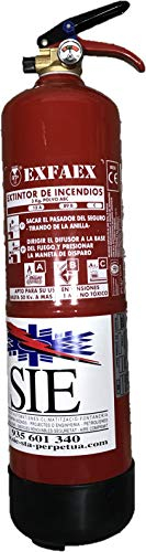 SIE Sta. Perpètua | Extintor de polvo 3 Kg. Eficacia 13A-89B-C. Incluye soporte pared y base de plástico.