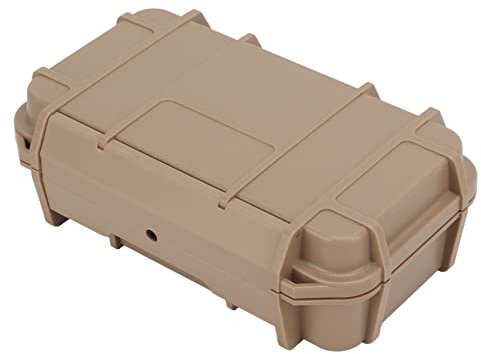 Shanrya Boîte à Outils Portable avec éponge Antichoc, étui Rigide étanche à Outils, étui de Transport Antichoc, Boîte Antidéflagrante Protégeant Les Outils(Boîte étanche Double, Couleur Boue)