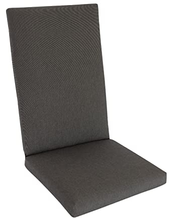 KETTtex Comfort Auflage Hochlehner Anthrazit I Gartenstuhl Polster 120x50x4cm mit 7cm Sitzpolster I KTH2 Sitzauflage weich & robust I atmungsaktive Stuhlauflage UV-beständig