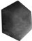 Muralo Samt Wandkissen Hexagon Stoff Polsterpaneel Schlafzimmer Wohnzimmer Bett Wandpolster Bettkopfteil Lendekissen Modern Luxus Gepolstert Polster Paneel (Graphit, 30 cm x 26 cm)