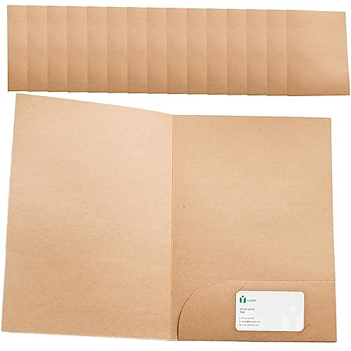 YIDM Carpeta de Archivos A4 de Papel Kraft: 15 Piezas Con Bolsillos Para Reuniones, Presentaciones, Contratos e Informes