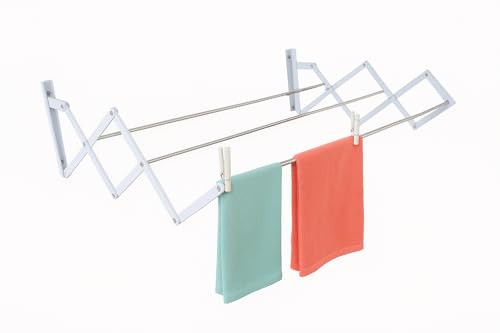 M.Pascual - Tendedero Extensible, 75cm - Aluminio - Blanco | Fácil Instalación | Interior y Exterior