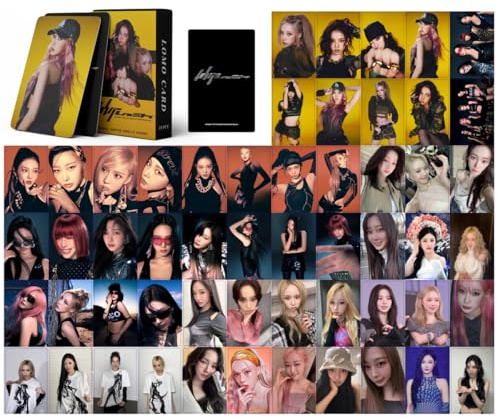 QKDEYTWTR 55Pcs Photocards Collections New Album New Song 'My' Karina Giselle Ningning Aespa Photocards Kpop Postcards