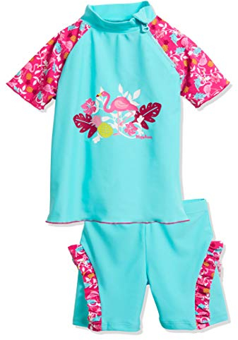 Playshoes zweiteilig Schwimmshirt Badeshorts Badebekleidung Unisex Kinder,Flamingo,110-116