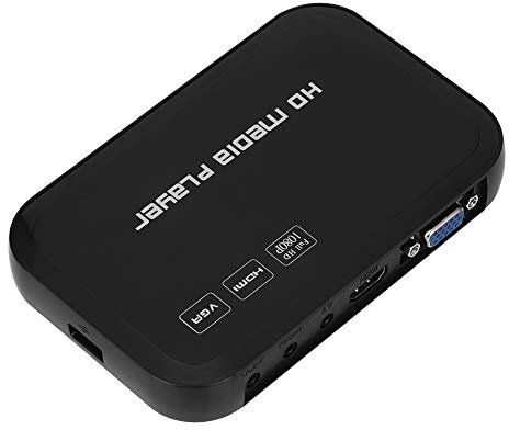 OKAT Reproductor de Video HD, Reproductor Multimedia de Video 1920 X 1080 Duradero para Televisión(Enchufe de la UE)