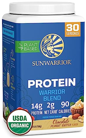 Organic Plant Based Protein Powder | Vegan Organic Protein Powder with BCAA Amino Acids & Hemp Seed Pea Blend | Non-GMO Soy Dairy Filler & Gluten Free (Chocolate Peanut Butter, 30 Servings)