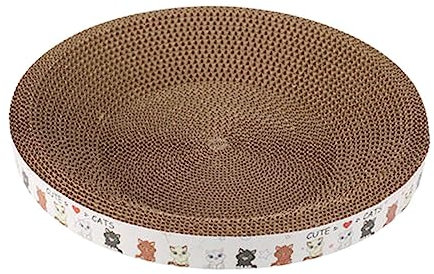 Griffoir pour Chat, Planche à Gratter pour Chat, Griffes de Meulage Protection des Meubles Motif de Chat Résistant à l'usure Grattoir pour Chat Bol Nid, Plaque Griffoir Chat en Papier Ondulé, s
