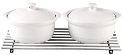 Large Pot Stand, Heat Resistant Stainless Steel Pan Rack 50x28 cm, Dinning Table Trivet Runner for Hot Dishes, Bowls, Kitchen Counter Top Utensil Holder, Worktop Saver