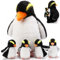 Harrycle Set di 5 Peluche di Pinguino 1 Mamma Pinguino Con 4 Cuccioli in Pancia Animale di Pezza Morbido da 35 cm per Bambini Regalo di Compleanno Pasqua Natale (Stile Divertente)