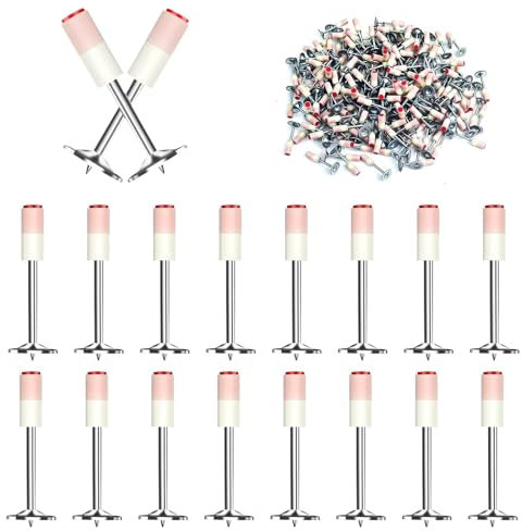 Pistolet à Clou Béton Manuel, Mini Pistolet à Clous, 7.3 mm Pistolet à Clou, Cloueur Beton, Clous Ronds en Acier, Mini Round Nails, L'outil Parfait pour Tous Vos Projets de Fixation, 50 Pièces