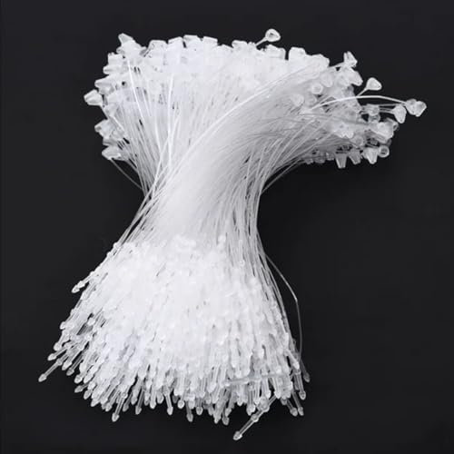 Bayli 4000 Sicherheitsfäden für Etiketten | 80mm Loop Pins Set | Nutzung ohne Etikettierpistole/Heftpistole | transparent Fäden für Kleidung und andere Produktetiketten | Loop Lock Preisschild Faden