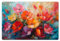KitchenYeah© Platzsets Abwaschbar 6-Teilig 45x30 cm Tischsets Platzdeckchen Platzset Unterlage Tischset Esstisch Edle Tischunterlage Placemat Blumen - Farbenfroh - Malerei - Abstrakt - Kunst