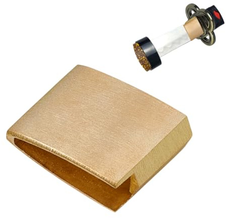OLYCRAFT Pince de Col Habaki en Laiton Virole Habaki de Samouraï Protège Main D'Épée d'arts Martiaux Pince D'Épée Japonaise Accessoires D'Épées Protecteur Katana Japonais Wakizashi Tanto Doré