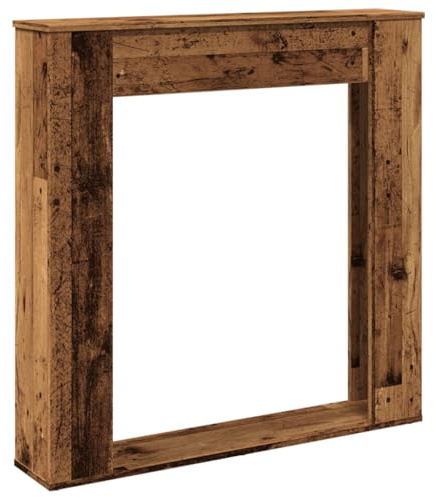 SDWEHBJ Kaminumrandung, Kamin-Konsolentische, Moderne Dekoration, Kamin-Lagerrahmen für Bilderrahmen, Blumen und Dekorationen, Altholz-Optik 100x20x100 cm Holzwerkstoff