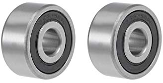 sourcing map 2STK 62200-2RS Kugellager Rillenkugellager Bearing Skateboard Bearings Rollenlager Skateboard Kugellager Doppelt Abgedichteter Chromstahl Z2 ABEC1 10 mm x 30 mm x 14 mm