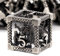 HNCCESG DND Würfel, Metall Spielwürfel Dungeons and Dragons Würfel Set Hohle 3D Drachen D&D Würfel Polyedrische Würfelset für Pathfinder MTG RPG DND Dice Set W20 W12 W10 W8 W6 W4 (3D-Silber)