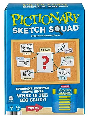 Pictionnary Jeu De Société Coopératif Nouvelle Version Pictionary Squad pour Famille, avec Devinettes, pour 2 À 6 Joueurs, Jeu Adolescents Et Adultes, HTW84