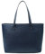 Tommy & Kate HARLEY Classic Tote Bag for Women, Premium Quality Shoulder Bag Grain Texture with Inner Pockets, Spacious and Stylish - Ideal for Work, Travel, and Daily Use (Navy)