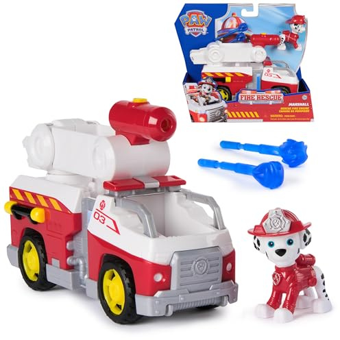 Paw Patrol Fire Rescue: Marshall Rescue Fire Engine with Action Figure and Projectile Launcher and Toy Truck, Kids Toys for Boys and Girls Ages 3 and Up