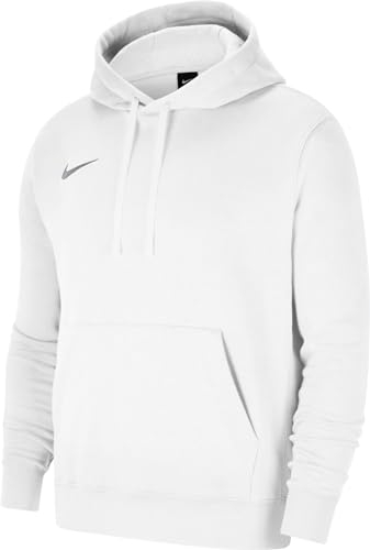 Nike Herren M Nk Flc Park20 Po Hoodie Sweatshirt, White/White/Wolf Grey, S EU
