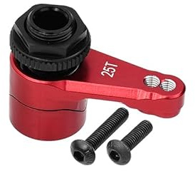 Axial 1/10 RBX10 Ryft 4WD Rock Bouncer Upgrade Parts Aluminum 7075 25T Servo Horn With Built-In Spring (2 Positioning Holes) - 3Pc Set Red
