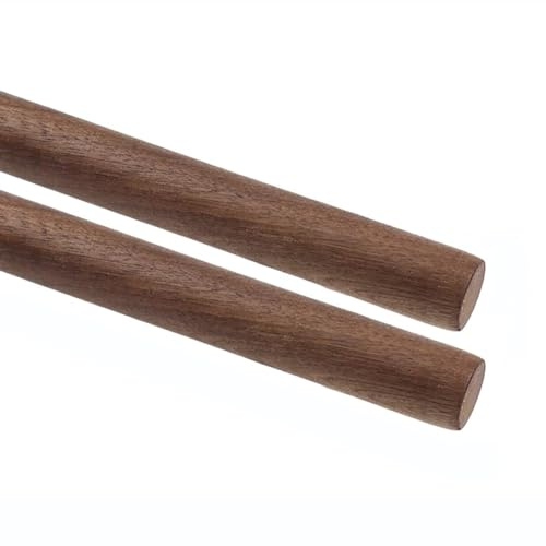 BAIWANLIN Bastone legno tondo Tassello noce Non finito per l'artigianato appendiabiti passeggio diametro3-50mmlunghezza500mm,20mm*500mm*2pcs