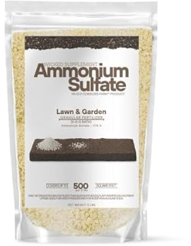 Ammonium Sulfate Fertilizer - Great Fertilizer and Soil Acidifier for Azaleas, Blueberries, Magnolia, and More. Boosts Nitrogen for Healthy Plants and Lush Lawns by Old Cobblers Farm (5 lb)